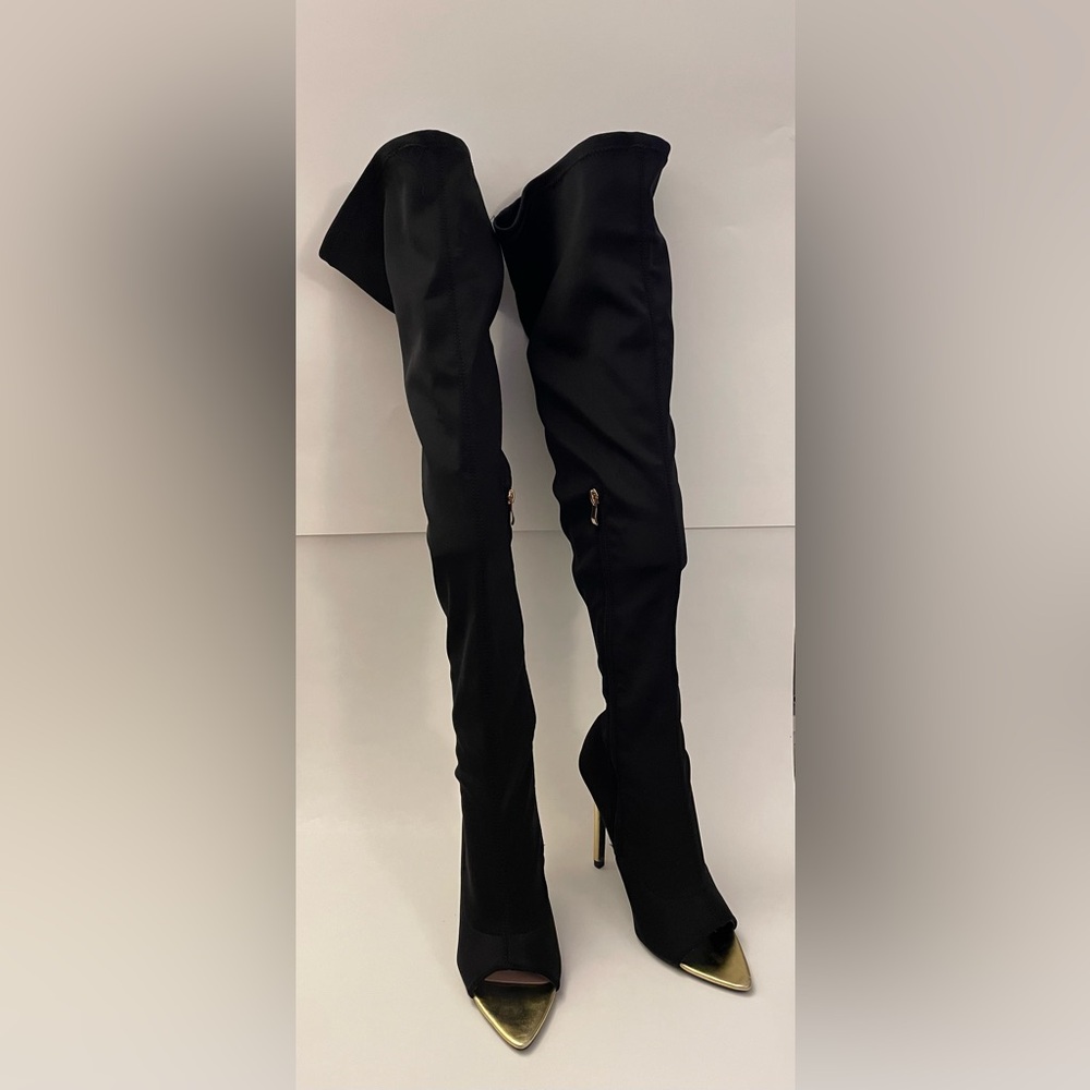 Shoe Dazzle Women's Black Over the Knee Boots
